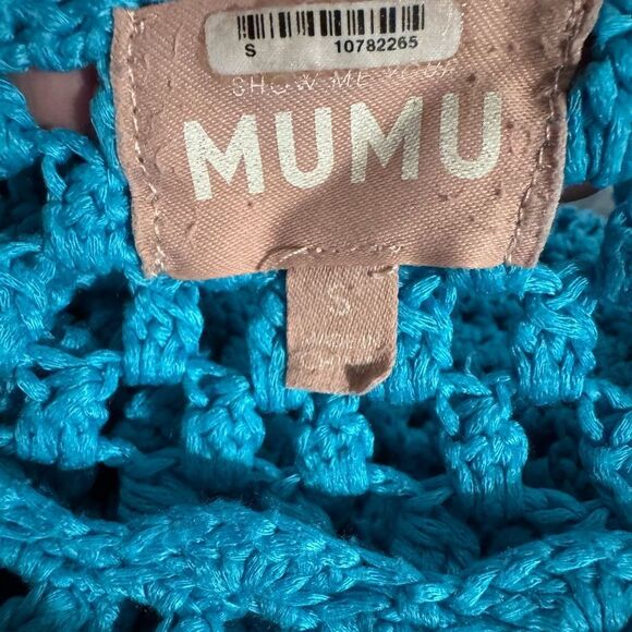 Show Me Your Mumu Women's Paula Pullover Crochet Bell Sleeve Cover Up Small - Picture 7 of 7